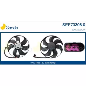 Ventilateur, refroidissement du moteur SANDO SEF73306.0