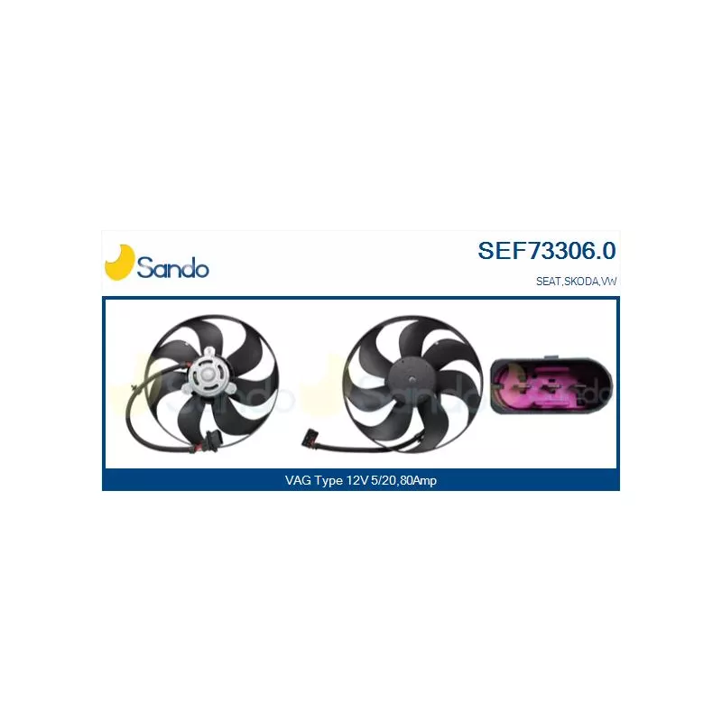 Ventilateur, refroidissement du moteur SANDO SEF73306.0