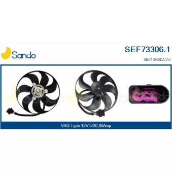 Ventilateur, refroidissement du moteur SANDO SEF73306.1