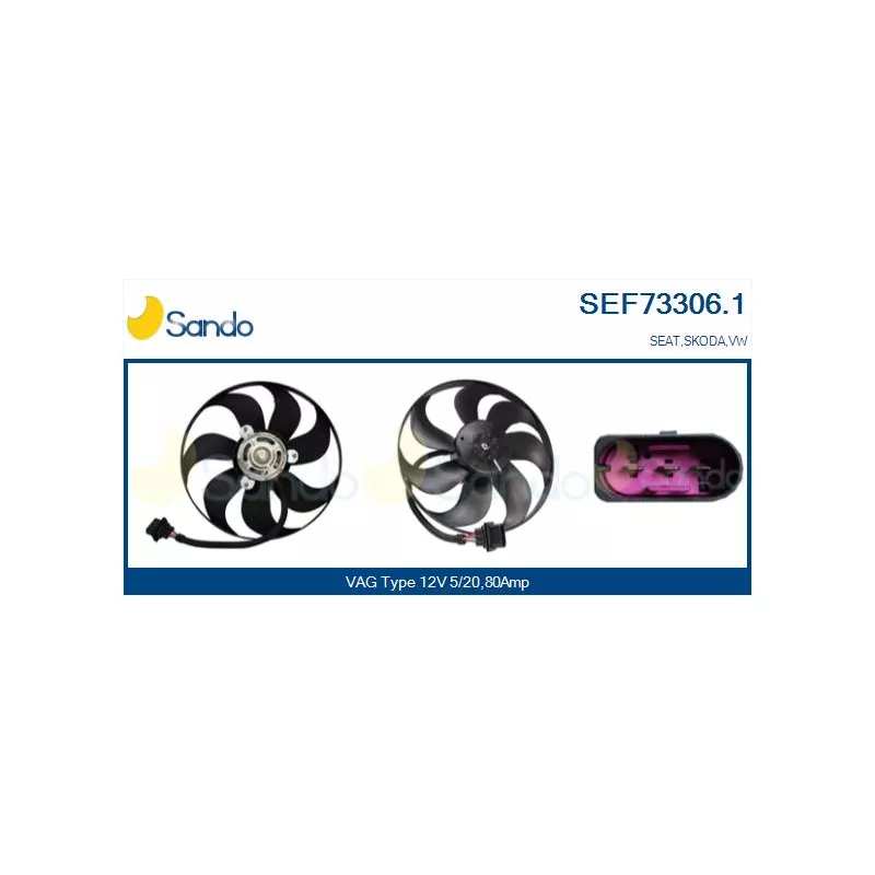 Ventilateur, refroidissement du moteur SANDO SEF73306.1