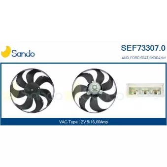 Ventilateur, refroidissement du moteur SANDO SEF73307.0