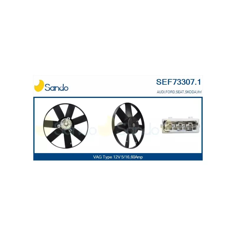 Ventilateur, refroidissement du moteur SANDO SEF73307.1