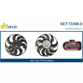 Ventilateur, refroidissement du moteur SANDO SEF73308.0