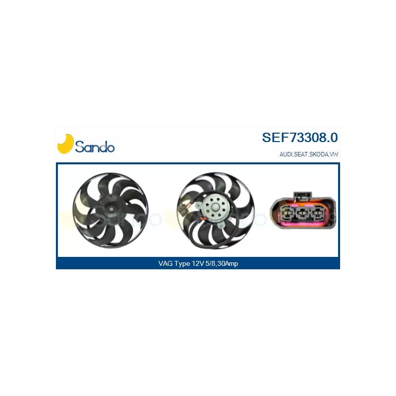 Ventilateur, refroidissement du moteur SANDO SEF73308.0