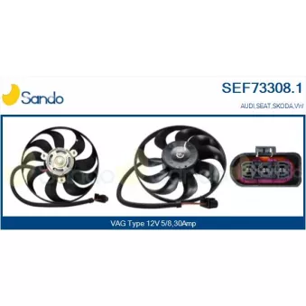 Ventilateur, refroidissement du moteur SANDO SEF73308.1