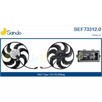 Ventilateur, refroidissement du moteur SANDO SEF73312.0