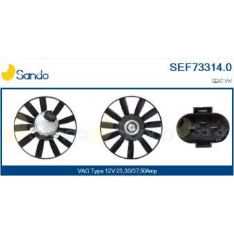Ventilateur, refroidissement du moteur SANDO SEF73314.0