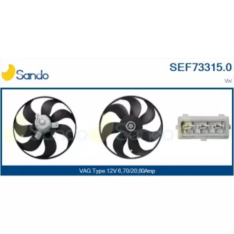 Ventilateur, refroidissement du moteur SANDO SEF73315.0