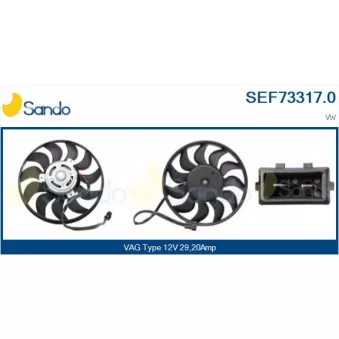 Ventilateur, refroidissement du moteur SANDO SEF73317.0