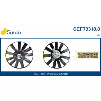 Ventilateur, refroidissement du moteur SANDO SEF73318.0