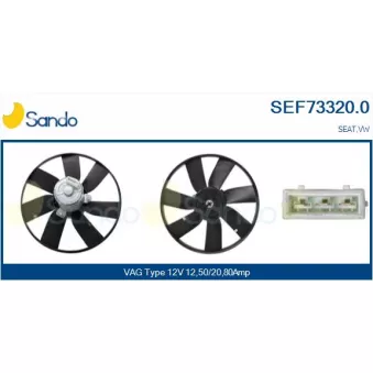 Ventilateur, refroidissement du moteur SANDO SEF73320.0