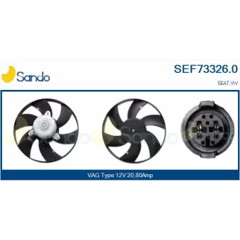 Ventilateur, refroidissement du moteur SANDO SEF73326.0