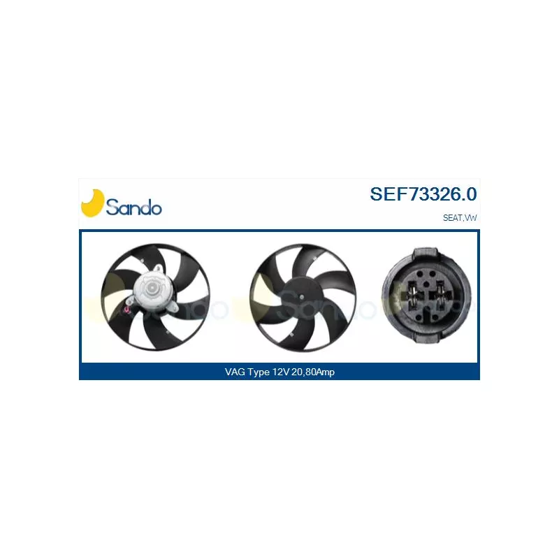 Ventilateur, refroidissement du moteur SANDO SEF73326.0