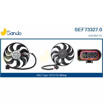 Ventilateur, refroidissement du moteur SANDO SEF73327.0