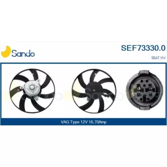 Ventilateur, refroidissement du moteur SANDO SEF73330.0