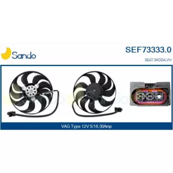 Ventilateur, refroidissement du moteur SANDO SEF73333.0