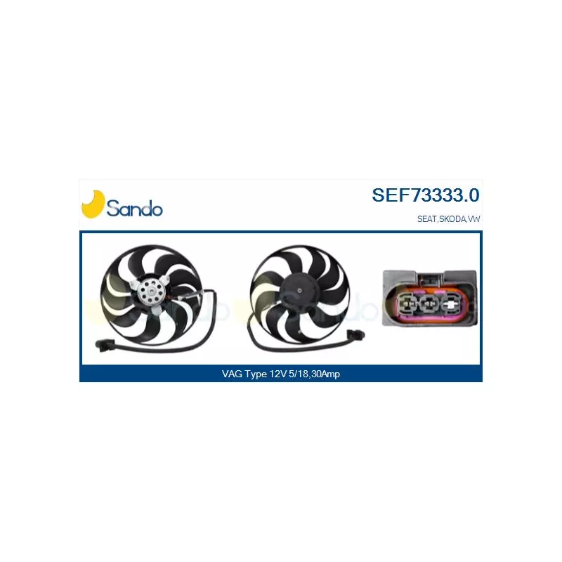Ventilateur, refroidissement du moteur SANDO SEF73333.0