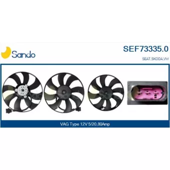 Ventilateur, refroidissement du moteur SANDO SEF73335.0