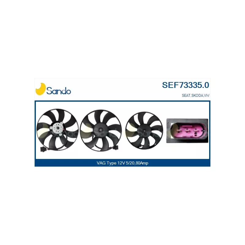 Ventilateur, refroidissement du moteur SANDO SEF73335.0