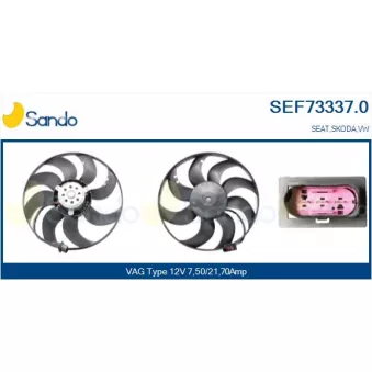 Ventilateur, refroidissement du moteur SANDO SEF73337.0