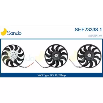 Ventilateur, refroidissement du moteur SANDO SEF73338.1