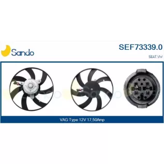 Ventilateur, refroidissement du moteur SANDO SEF73339.0