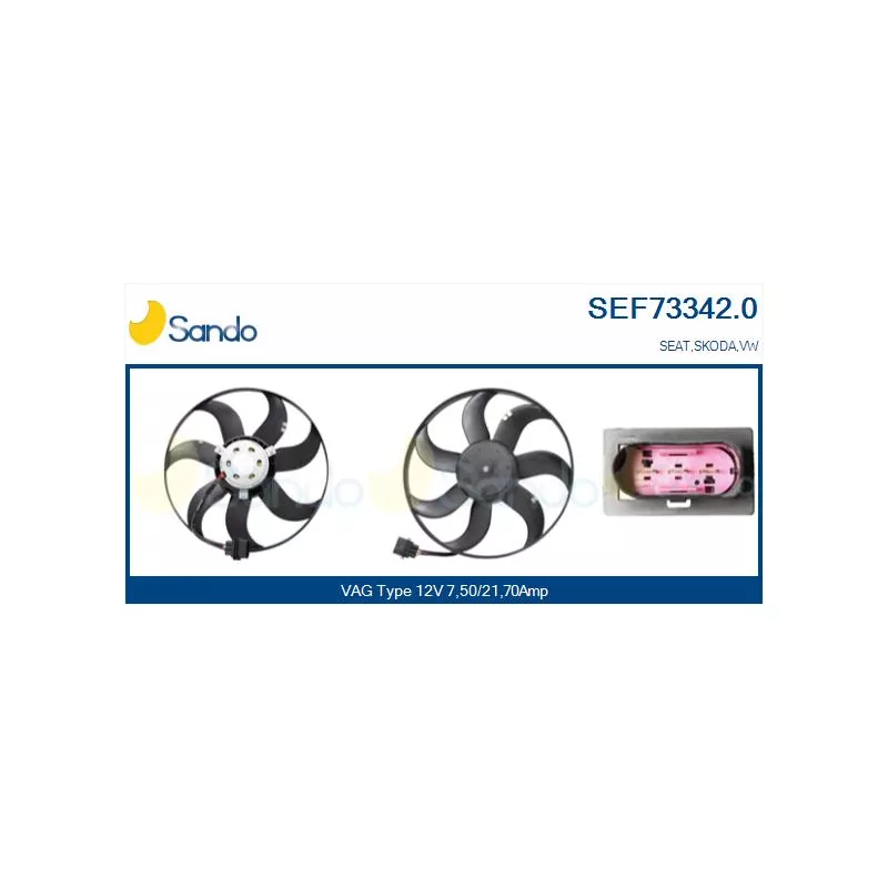 Ventilateur, refroidissement du moteur SANDO SEF73342.0