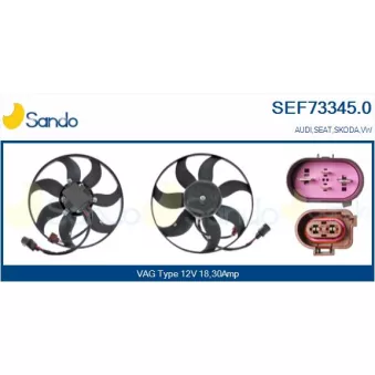 Ventilateur, refroidissement du moteur SANDO SEF73345.0