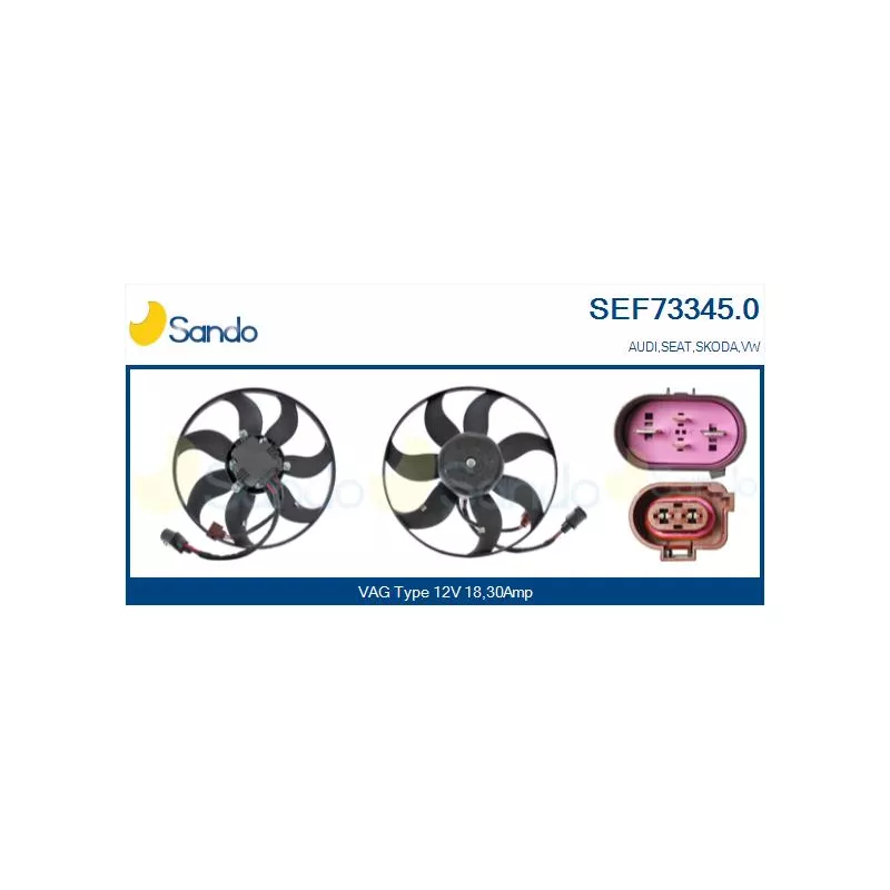 Ventilateur, refroidissement du moteur SANDO SEF73345.0
