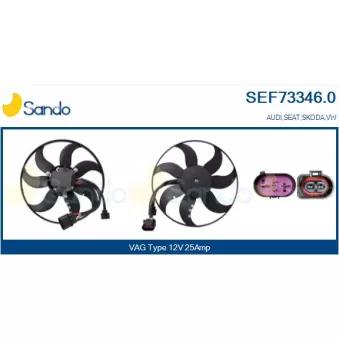 Ventilateur, refroidissement du moteur SANDO SEF73346.0