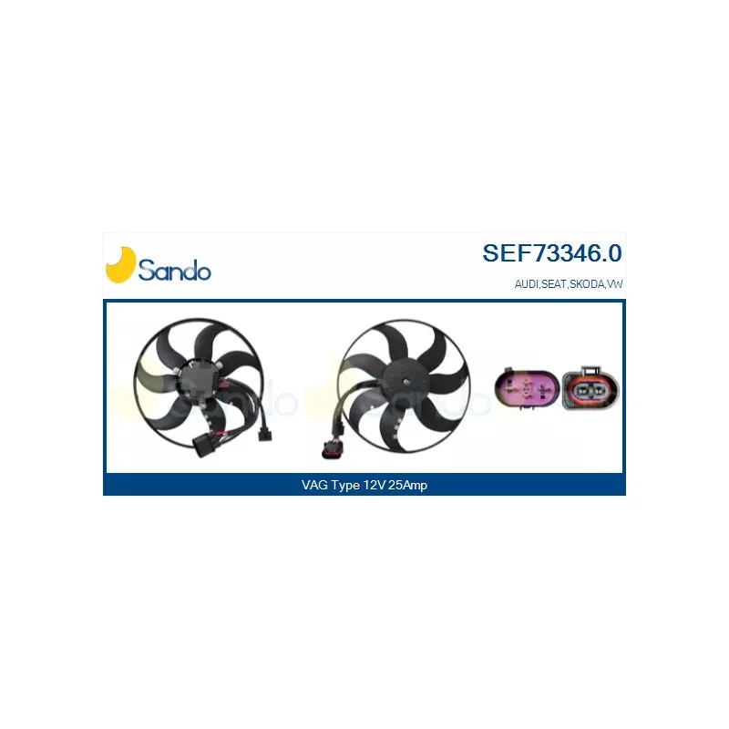 Ventilateur, refroidissement du moteur SANDO SEF73346.0