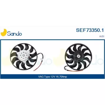 Ventilateur, refroidissement du moteur SANDO SEF73350.1