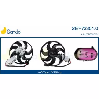 Ventilateur, refroidissement du moteur SANDO SEF73351.0