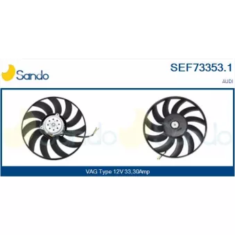 Ventilateur, refroidissement du moteur SANDO SEF73353.1