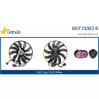 Ventilateur, refroidissement du moteur SANDO SEF73357.0