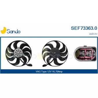 Ventilateur, refroidissement du moteur SANDO SEF73363.0