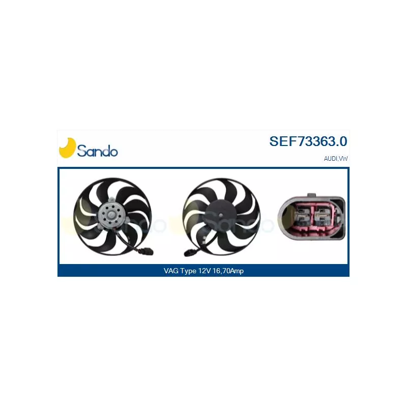 Ventilateur, refroidissement du moteur SANDO SEF73363.0