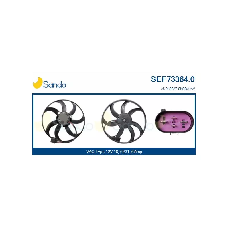 Ventilateur, refroidissement du moteur SANDO SEF73364.0