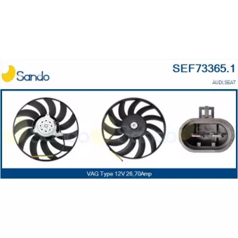 Ventilateur, refroidissement du moteur SANDO SEF73365.1