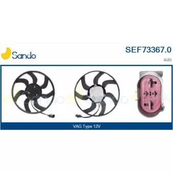 Ventilateur, refroidissement du moteur SANDO SEF73367.0