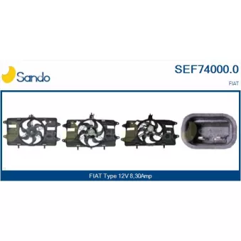 Moteur électrique, ventilateur pour radiateurs SANDO SEF74000.0