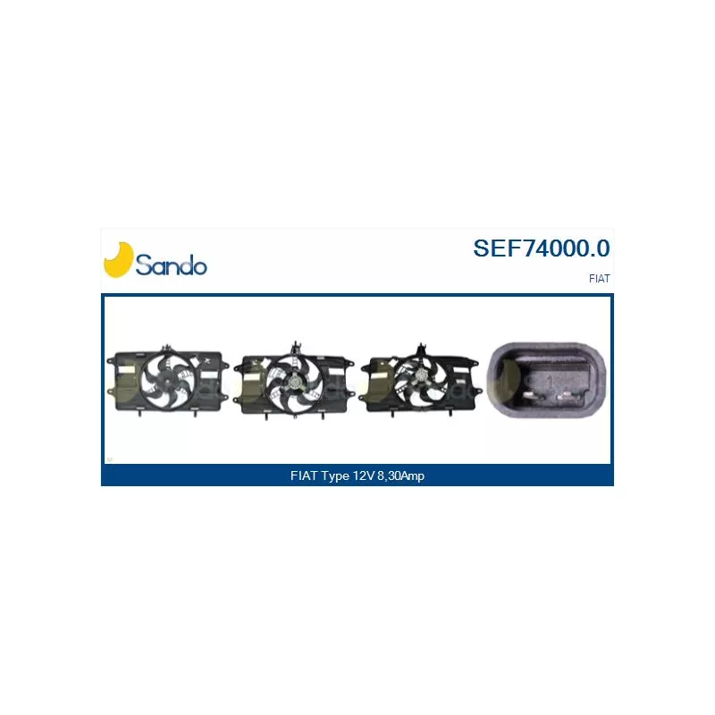 Moteur électrique, ventilateur pour radiateurs SANDO SEF74000.0