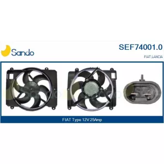 Moteur électrique, ventilateur pour radiateurs SANDO SEF74001.0