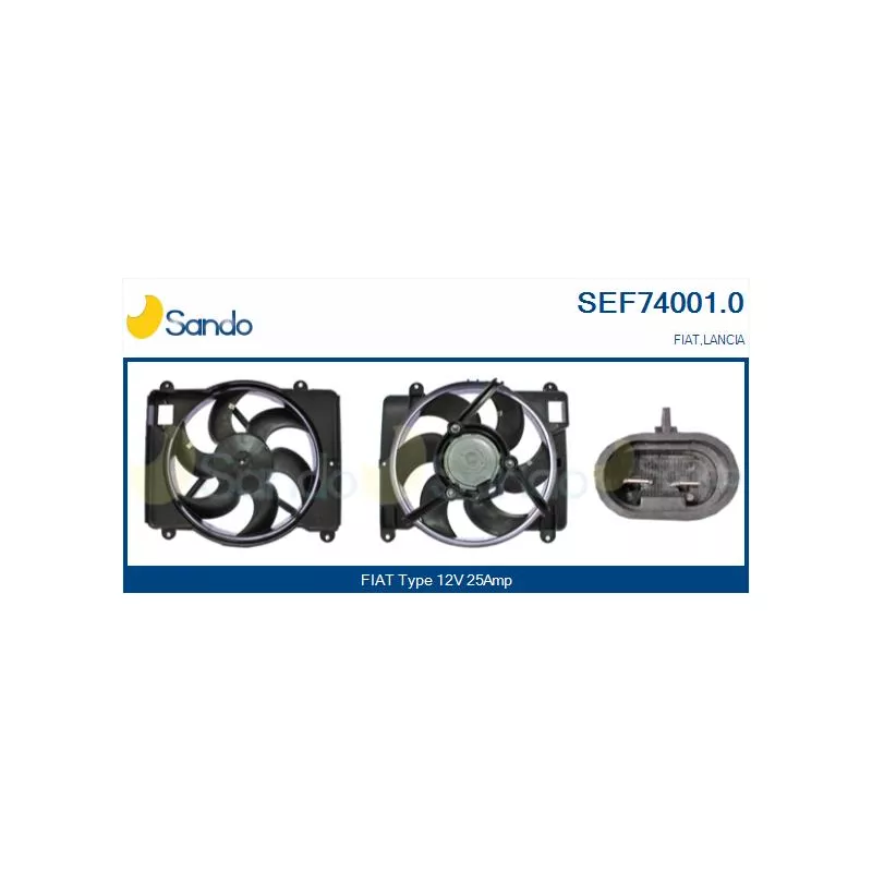 Moteur électrique, ventilateur pour radiateurs SANDO SEF74001.0