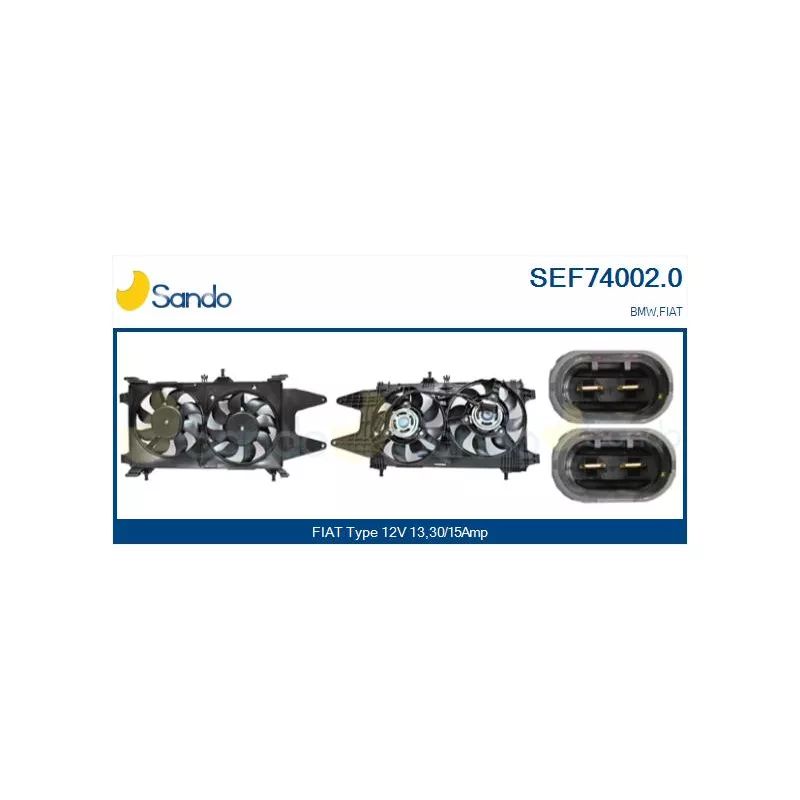 Moteur électrique, ventilateur pour radiateurs SANDO SEF74002.0