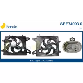 Moteur électrique, ventilateur pour radiateurs SANDO SEF74003.0