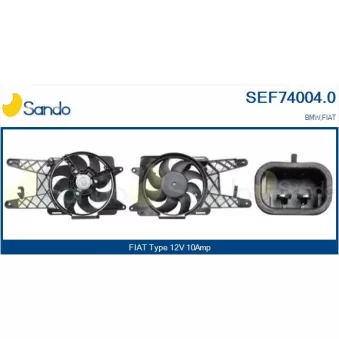 Moteur électrique, ventilateur pour radiateurs SANDO SEF74004.0