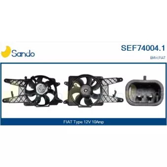 Moteur électrique, ventilateur pour radiateurs SANDO SEF74004.1