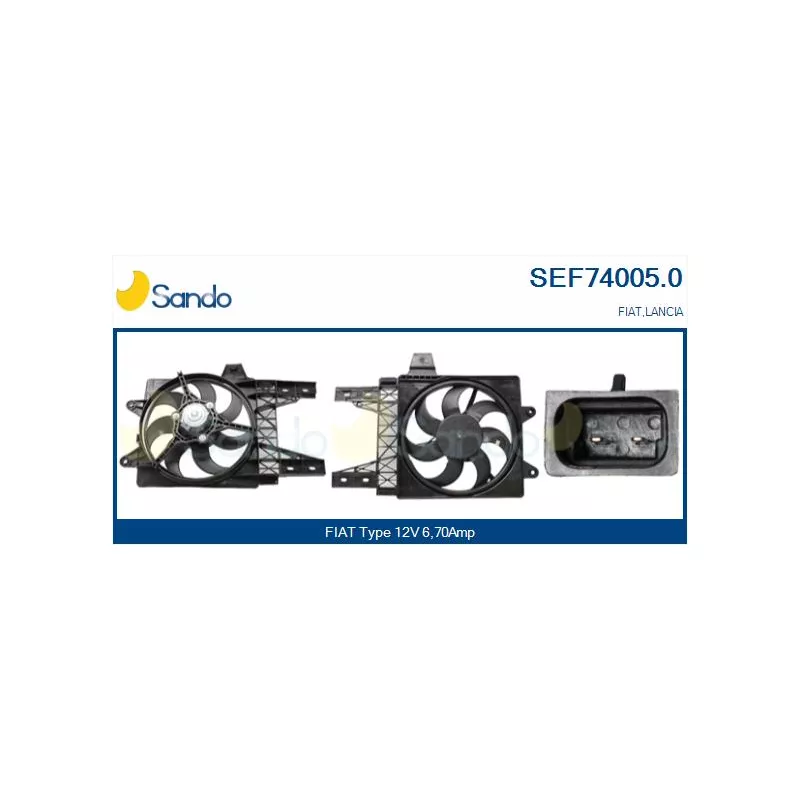 Moteur électrique, ventilateur pour radiateurs SANDO SEF74005.0