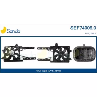 Moteur électrique, ventilateur pour radiateurs SANDO SEF74006.0